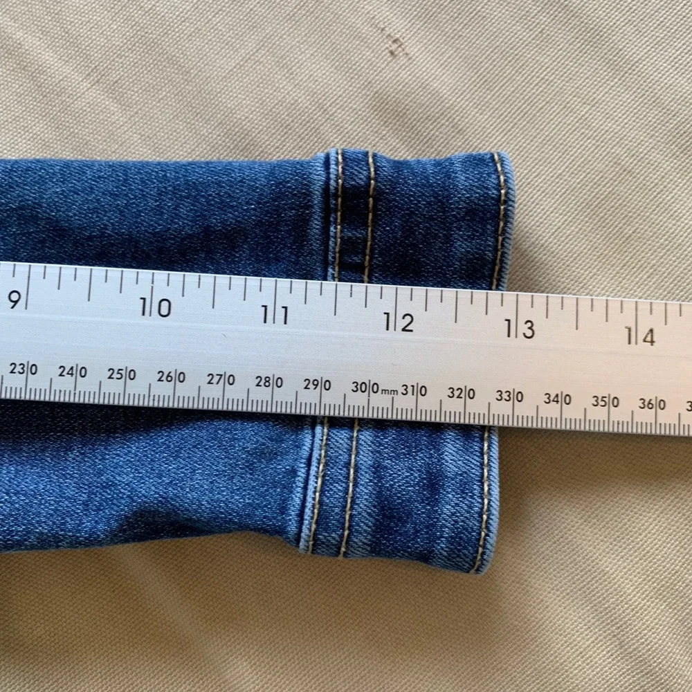 Primary Kids Stretch Denim Blue Jean Jacket Pockets Toddler Sz 3 Boy Girl Unisex